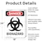 Signmission Portrait Biohazard Danger Sign, Aluminum, 18in W x 24in L, 2PK OS-2PACK-DS-A-1824-V-1933 - alternate 5